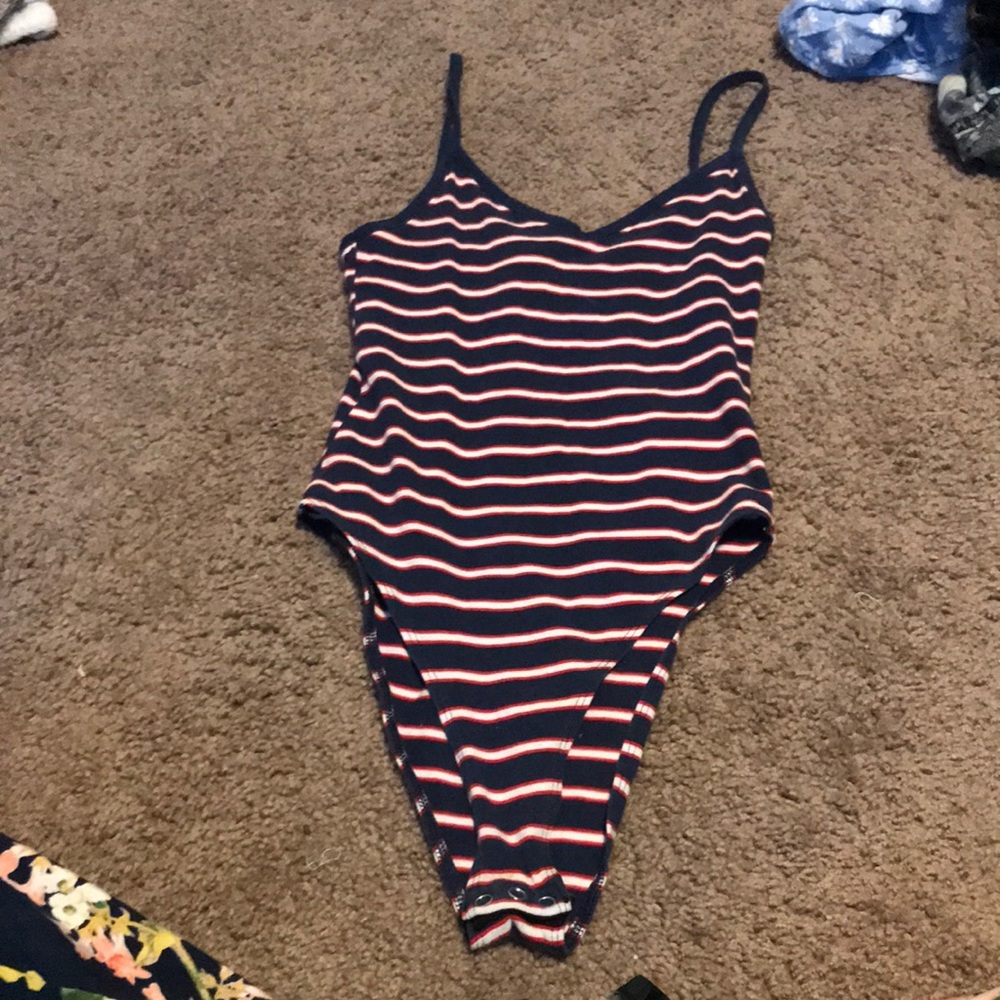 Striped bodysuit